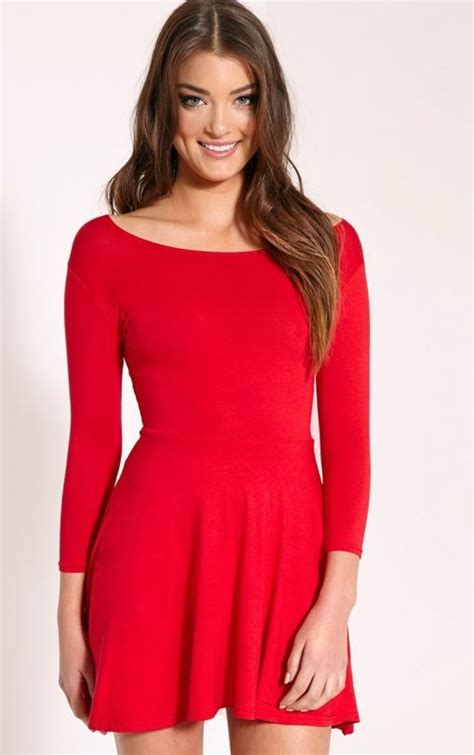 Buy Casual Skater Dress With Sleeves Cheap Online