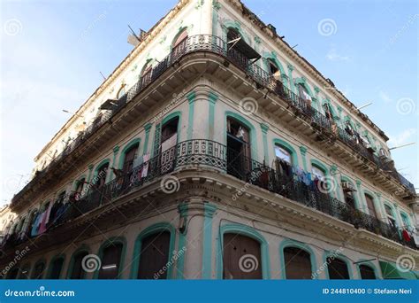 Ancient Colonial Buildings In Havana Cuba Stock Photo Image Of