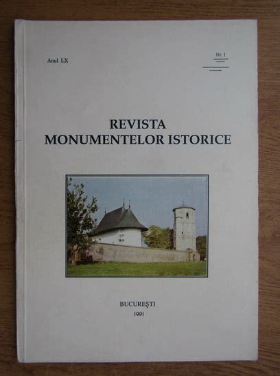 Revista monumentelor istorice anul LX nr 1 1991 Cumpără