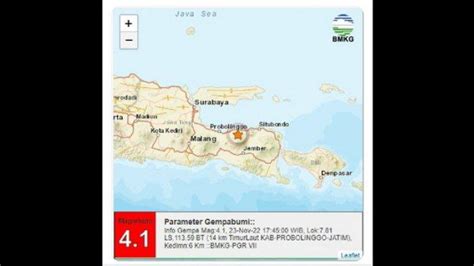 Info Bmkg Gempa Terkini Probolinggositubondo Dan Pusat Gempa Hari Ini