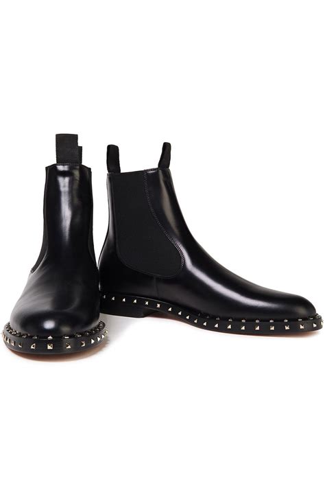 Valentino Garavani Rockstud Leather Chelsea Boots The Outnet