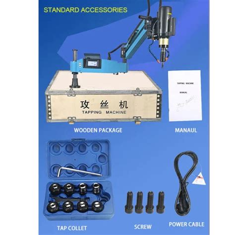 Swing Arm CNC Servo Auto M16 Electric Air Blowing And Oiling Thread