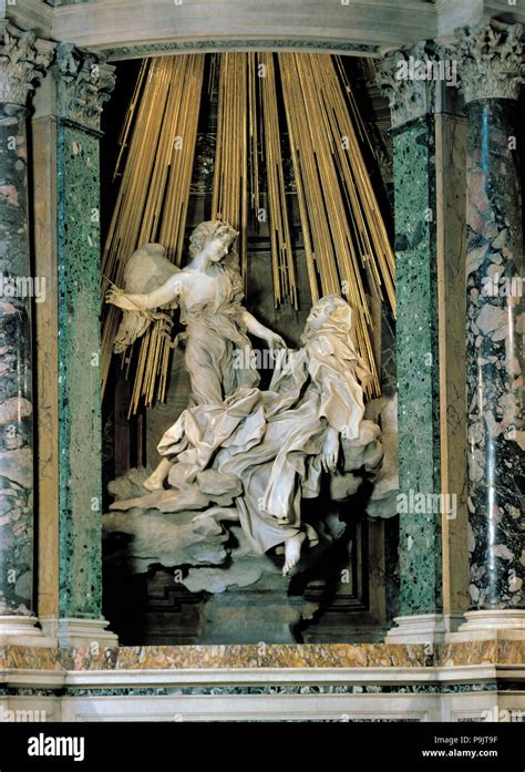 Ecstasy Of St Theresa 1646 Designed By Gian Lorenzo Bernini Stock