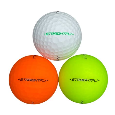 Maxfli Straightfli Matte Color Mix Used Golf Balls 1 Dozen Golf