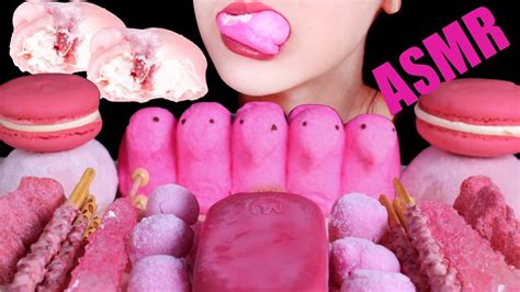 Asmr Pink 먹방 Magnum Ice Cream Rock Candy 매그넘 아이스크림 마카롱 Etingsound