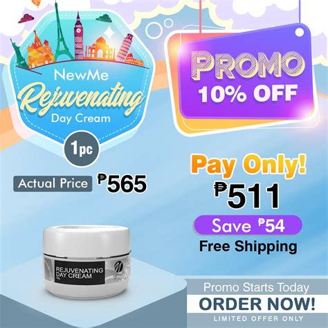 Newme Advance Skincare Rejuvenating Set Day Night Cream Toner And