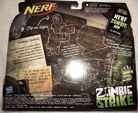 Nerf Zombie Strike Target Set 8 Piece Set By Hasbro Brand New Fast