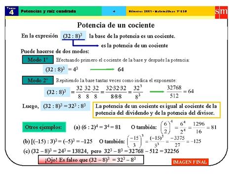 Tema Potencias Y Raz Cuadrada Nmeros