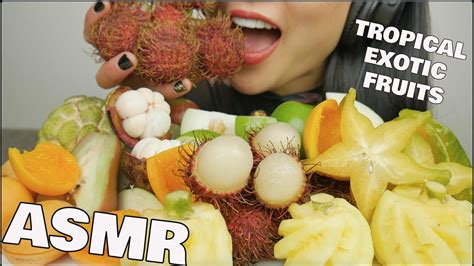 Asmr Tropical Exotic Fruits Eating Sounds No Talking Sas Asmr Youtube