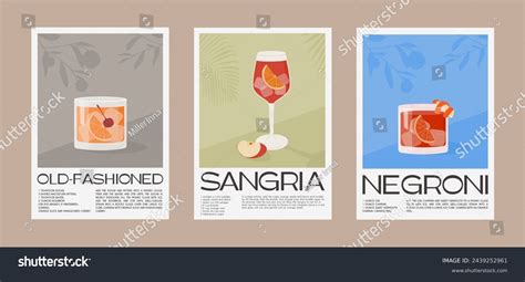 Sex On Beach Old Fashioned Sangria Stock Vector Royalty Free Shutterstock