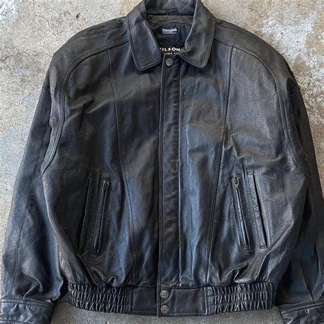 REPOP Vintage 90s Wilsons Leather Jacket Size Depop