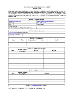 Free Editable Investigation Report Templates In Ms Word Doc