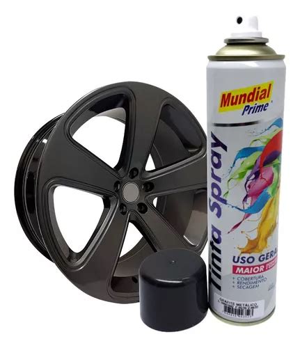 Tinta Spray Grafite Metalico Mundial Prime 400ml