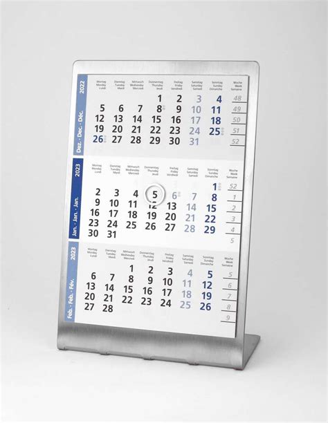 Hicuco Monats Tischkalender F R Jahre Edelstahl Premium Typp