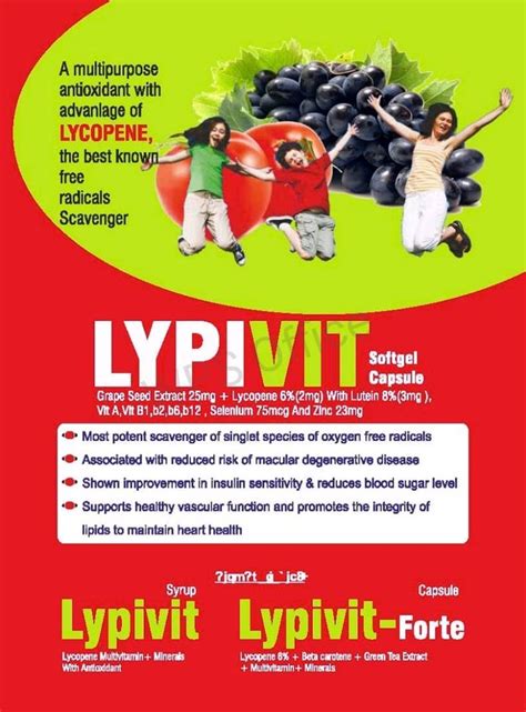 Lypivit Lycopene With Multivitamin Multimineral Antioxidants Syp