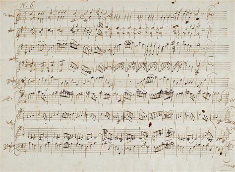 Manuscript, Wolfgang Amadeus Mozart Painting by Wolfgang Amadeus Mozart ...