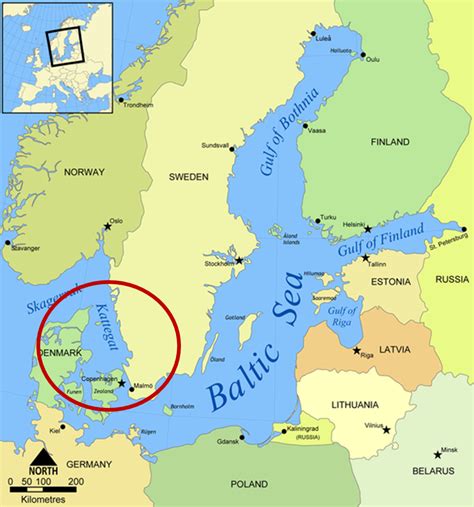 Kattegat Mapa - Mapa