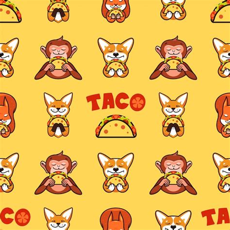 Padrão sem emenda de taco textura impressão superfície texto