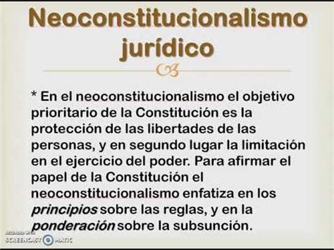 CDG 5 Neoconstitucionalismo jurídico y económico YouTube