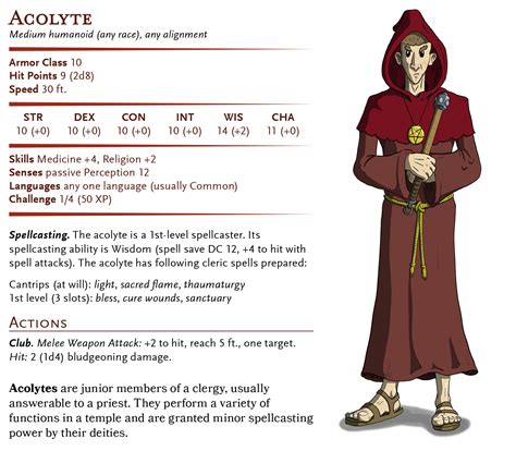 D&D Basic - NPC Gallery: Acolyte