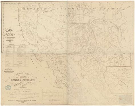 Nuevo Mapa De Los Estados De Sonora Chihuahua Sinaloa Durango Y