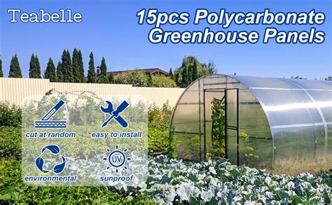 Amazon Teabelle 15pcs Polycarbonate Clear Greenhouse Panels 4 2