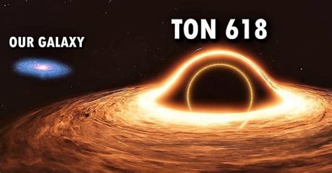 Ton 618 Vs Our Entire Galaxy For Sheer Size It Is 140 Trillion Times Brighter Than Our Sun