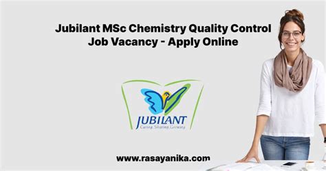 Jubilant MSc Chemistry Quality Control Job Vacancy Apply Online