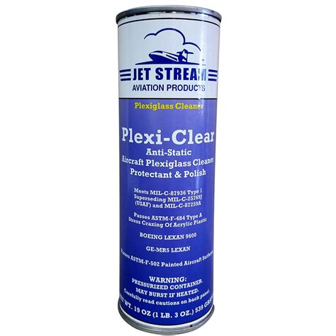 Plexi Clear Acrylic Sheet Cleaner 19 Oz Aircraft Spruce