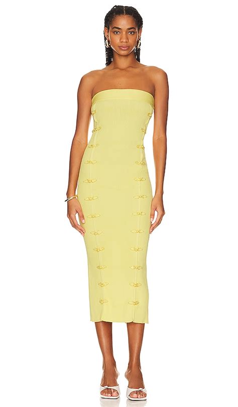 Sau Lee Jennifer Knit Dress In Lemon Yellow Revolve