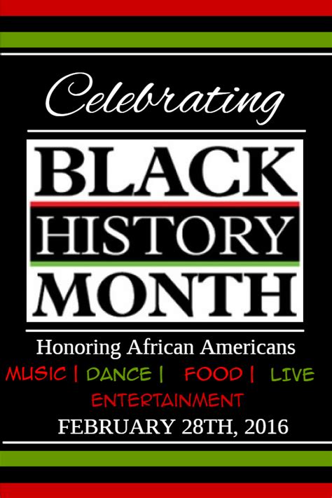 Black History Program Template For Libraries