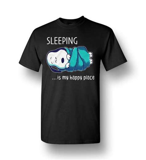 Snoopy Sleeping Is My Happy Place Men Short Sleeve T Shirt Dreamstees