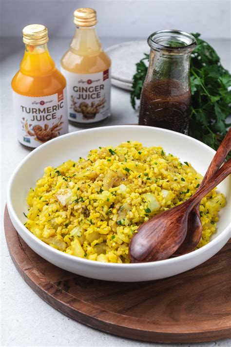 Turmeric Cauliflower Rice Salad The Ginger People Us