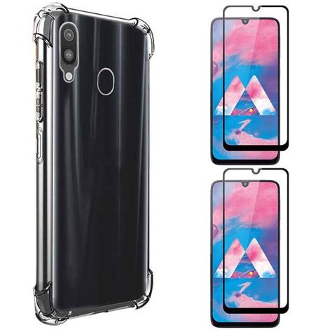 Capa Anti Impacto Samsung Galaxy M30 2 Películas Nano Gel 100 Tela