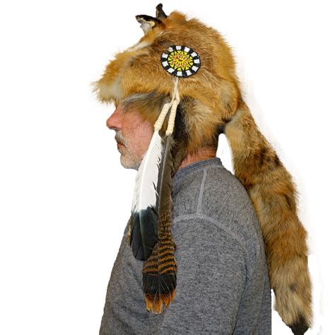 Glacier Wear - Red Fox Mountain Man Style Fur Hat For Sale