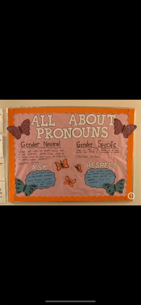 Ra Bulletin Board Pronoun Butterflies