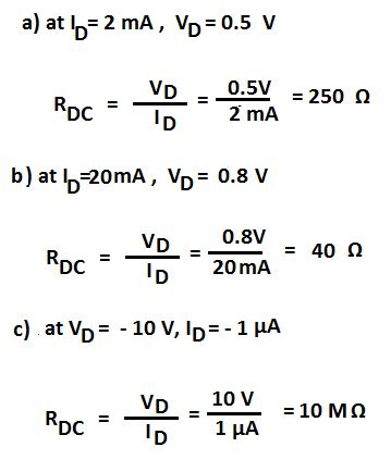 Diode Resistance Static Dynamic And Reverse Resistance Electrical Volt