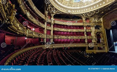 Interior View of the Opera Garnier, in Paris, France. Editorial Photography - Image of academy ...