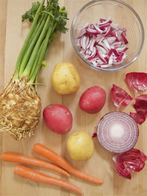 Roasted Potatoes Celery Root And Carrots Dollys Kettle