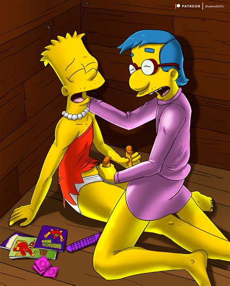 Rule 34 2017 2boys Aged Up Bart Simpson Blue Hair Closed Eyes Clothing Comics Commission