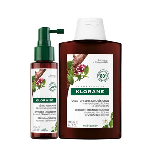 Buy Now Klorane Quinine Edelweiss Anti Hair Loss Serum Shampoo Set