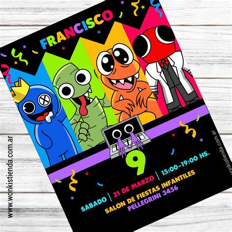 Rainbow Friends Invitacion WhatsApp