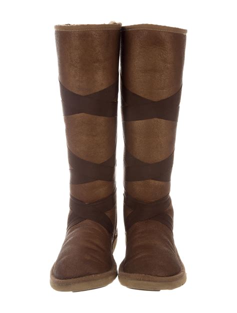 Ugg Australia Lace Up Knee High Boots Shoes Wuugg22678 The Realreal