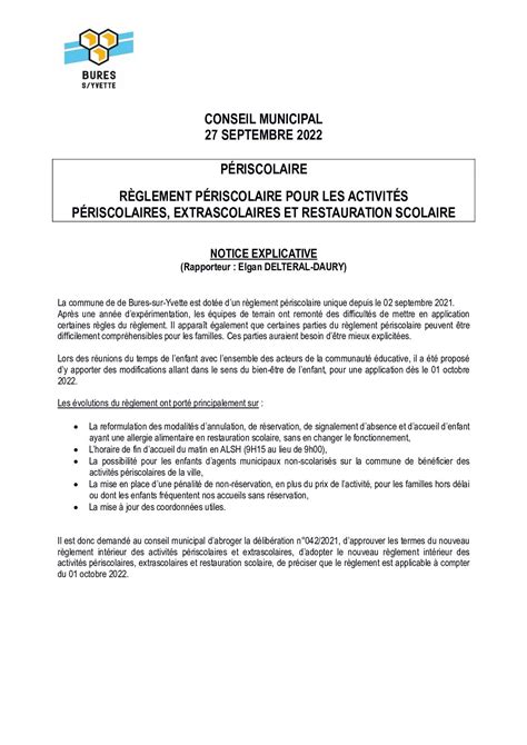 Calam O Notice Projetdelib R Glement Int Rieur Des Accueils