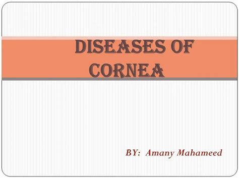 Ppt Diseases Of Cornea Powerpoint Presentation Free Download Id793553