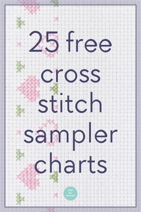 25 Free Cross Stitch Sampler Charts Counted Cross Stitch Patterns