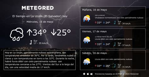 El Tiempo En La Unión El Salvador Predicción A 14 Días Meteored