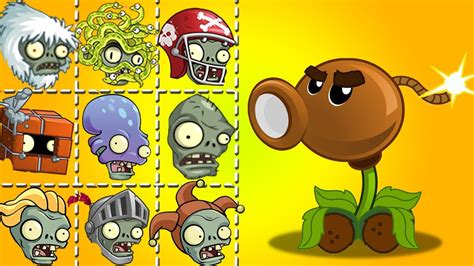 Plants Vs Zombies 2 Lanzaguisante Cañon Vs Zombies Fuertes YouTube