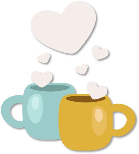 Clip Art Black And White Library Coffee Cup Heart Clipart Heart Png Download Full Size