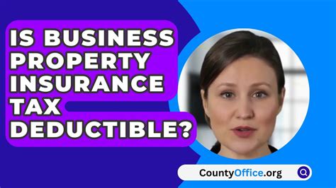 Is Business Property Insurance Tax Deductible CountyOffice Org YouTube